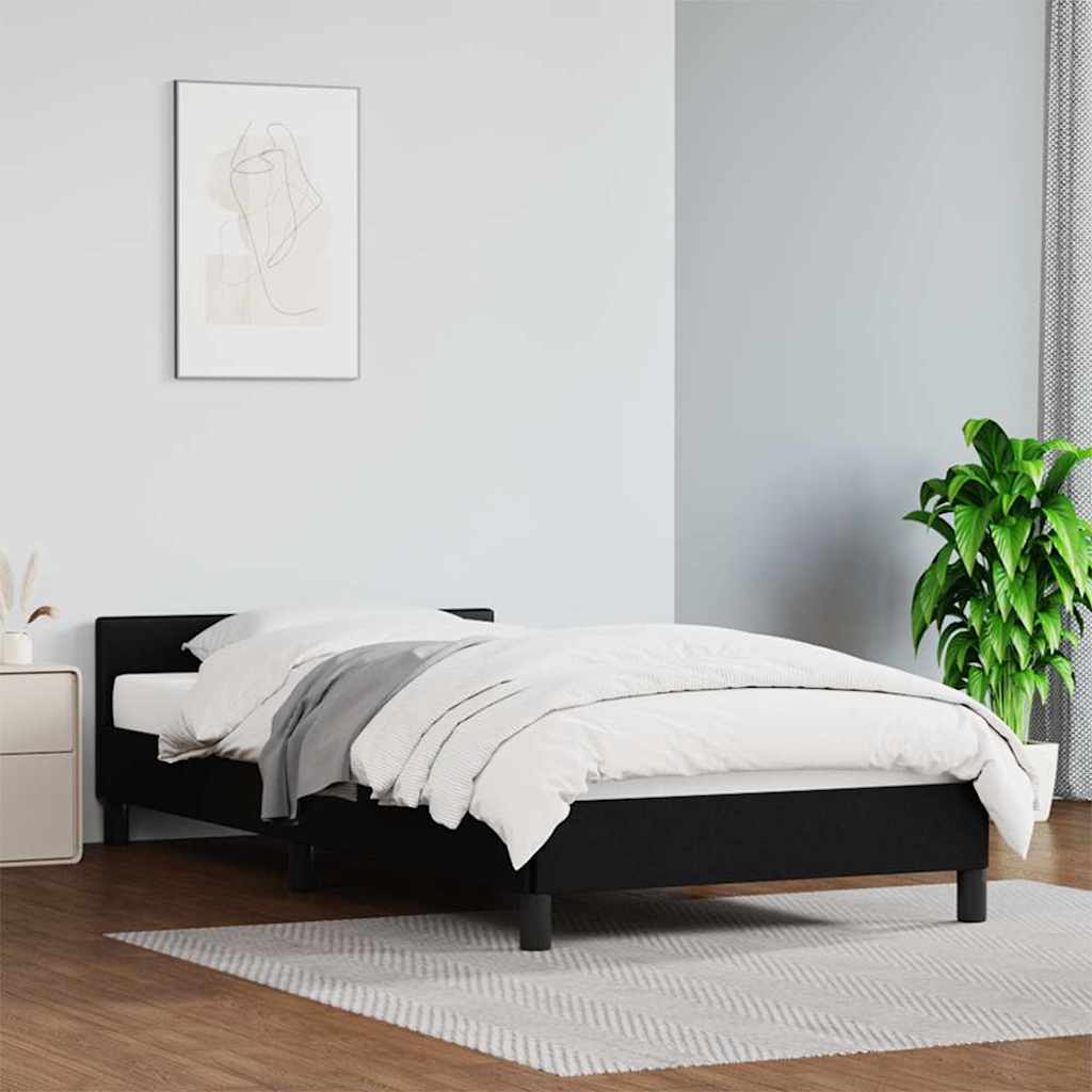 Okvir za krevet s uzglavljem bez madraca crni 80x200 cm