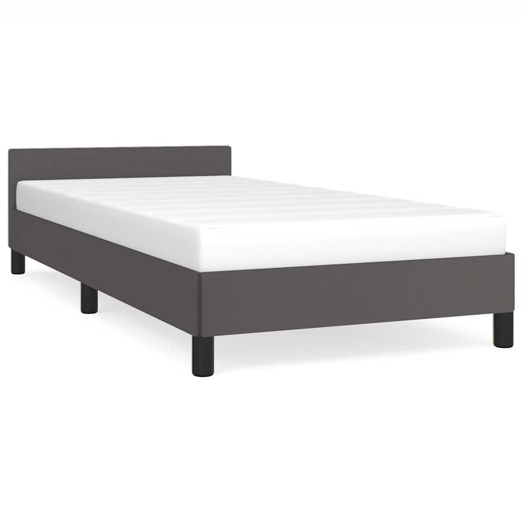 Okvir za krevet s uzglavljem bez madraca sivi 80x200 cm