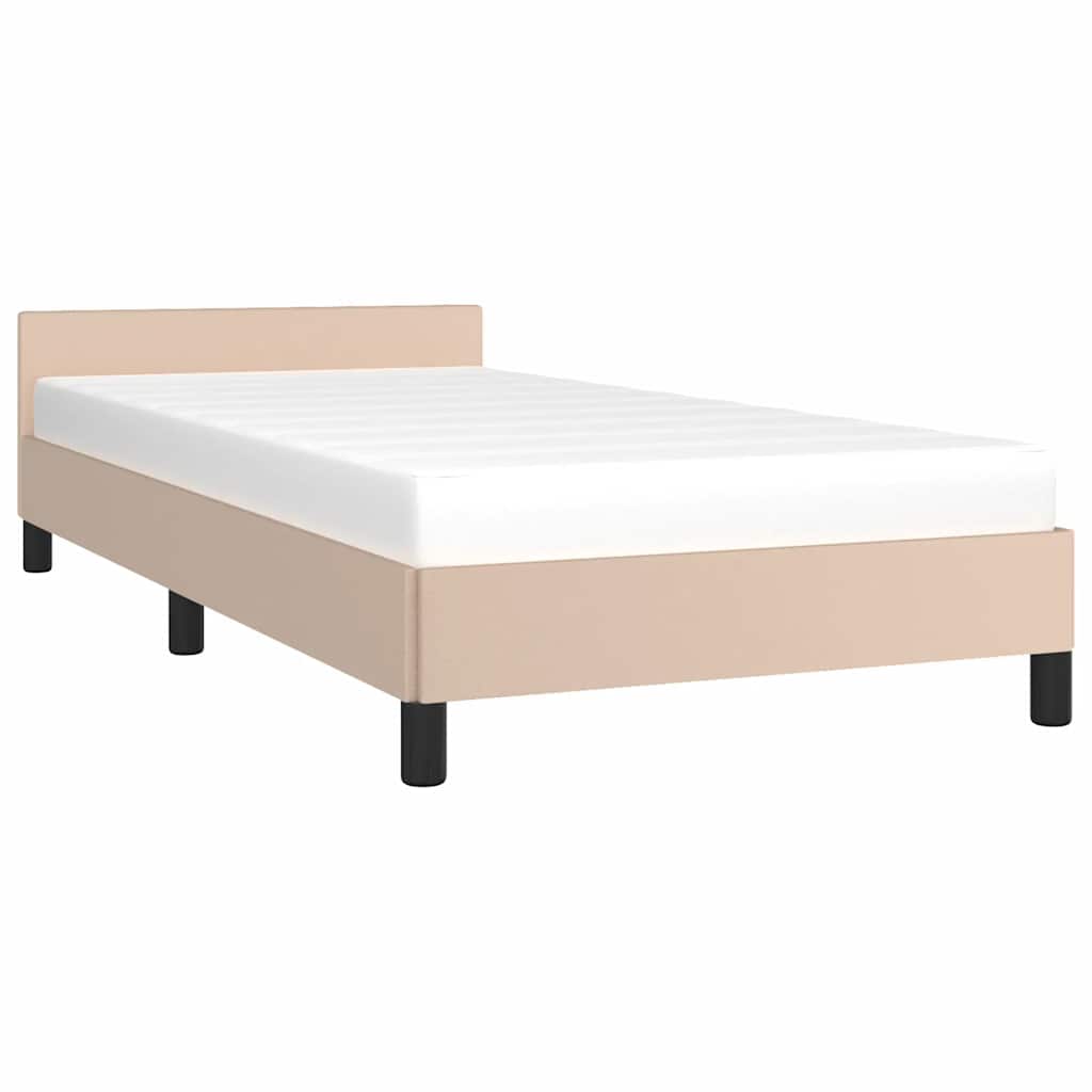 Okvir za krevet s uzglavljem bez madraca cappuccina 80x200 cm