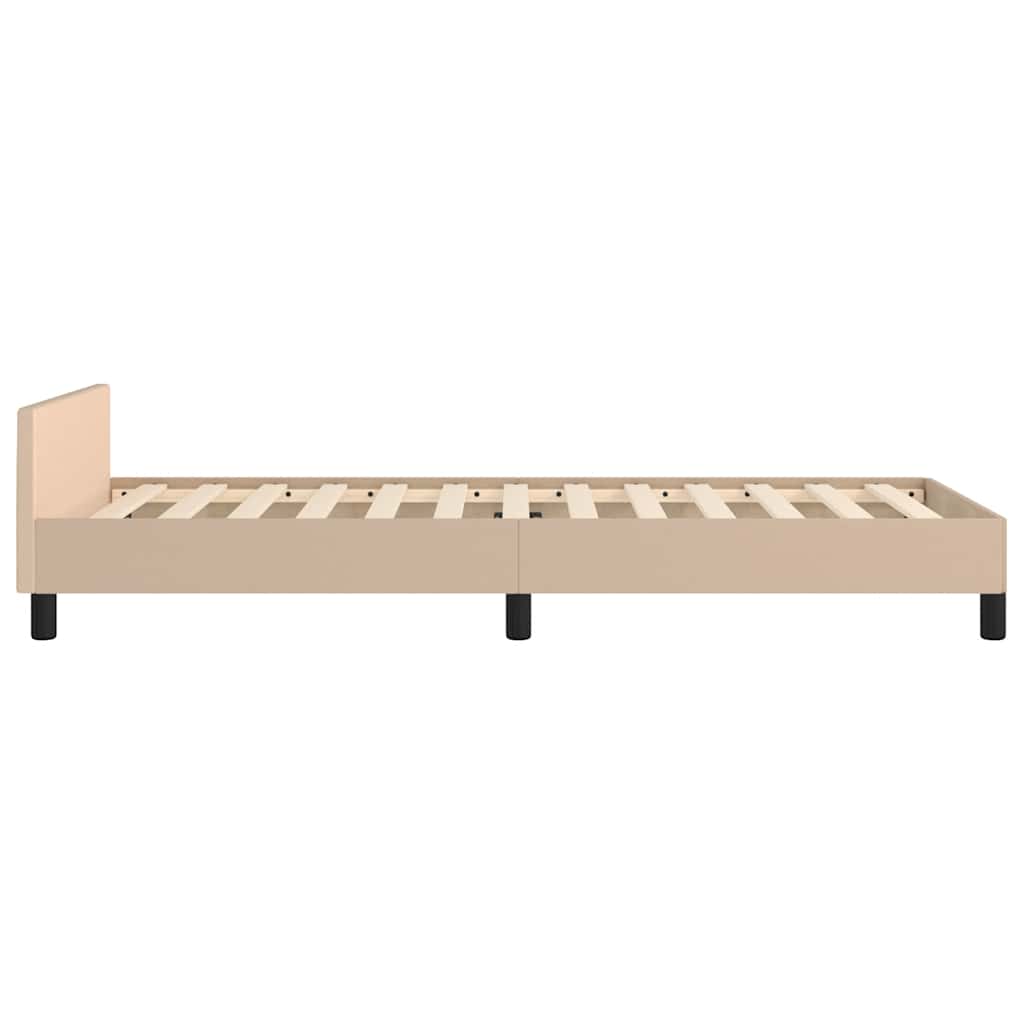 Okvir za krevet s uzglavljem bez madraca cappuccina 80x200 cm