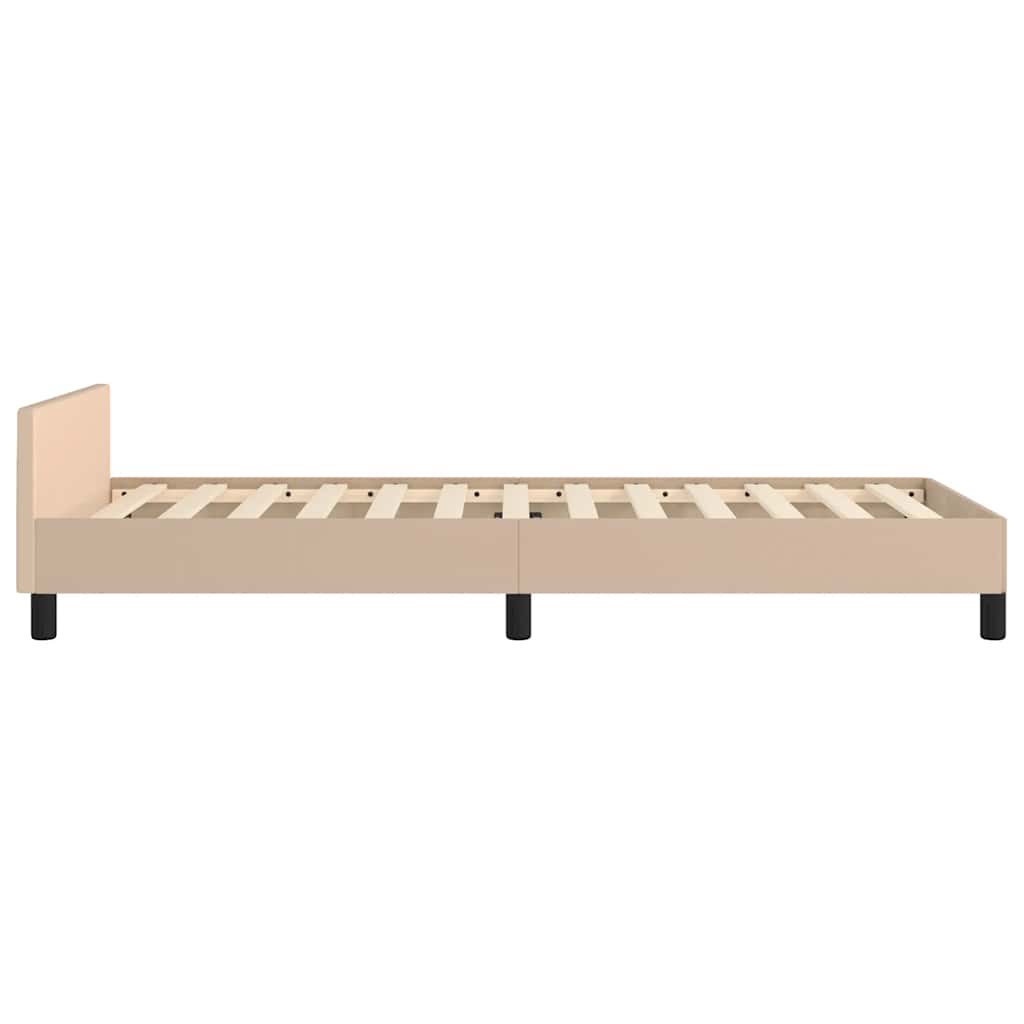 Okvir za krevet s uzglavljem bez madraca cappuccina 90x200 cm