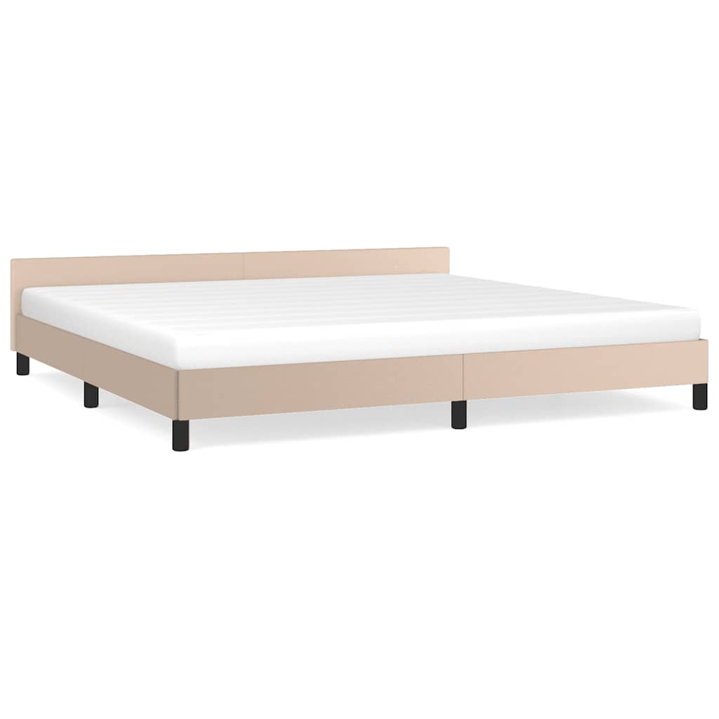 Okvir za krevet s uzglavljem bez madraca cappuccina 200x200 cm
