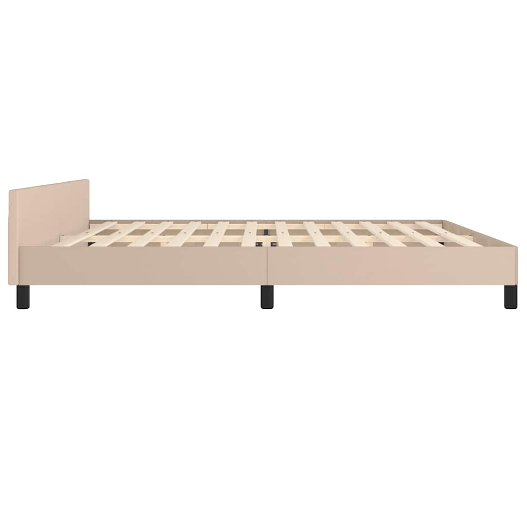 Okvir za krevet s uzglavljem bez madraca cappuccina 200x200 cm
