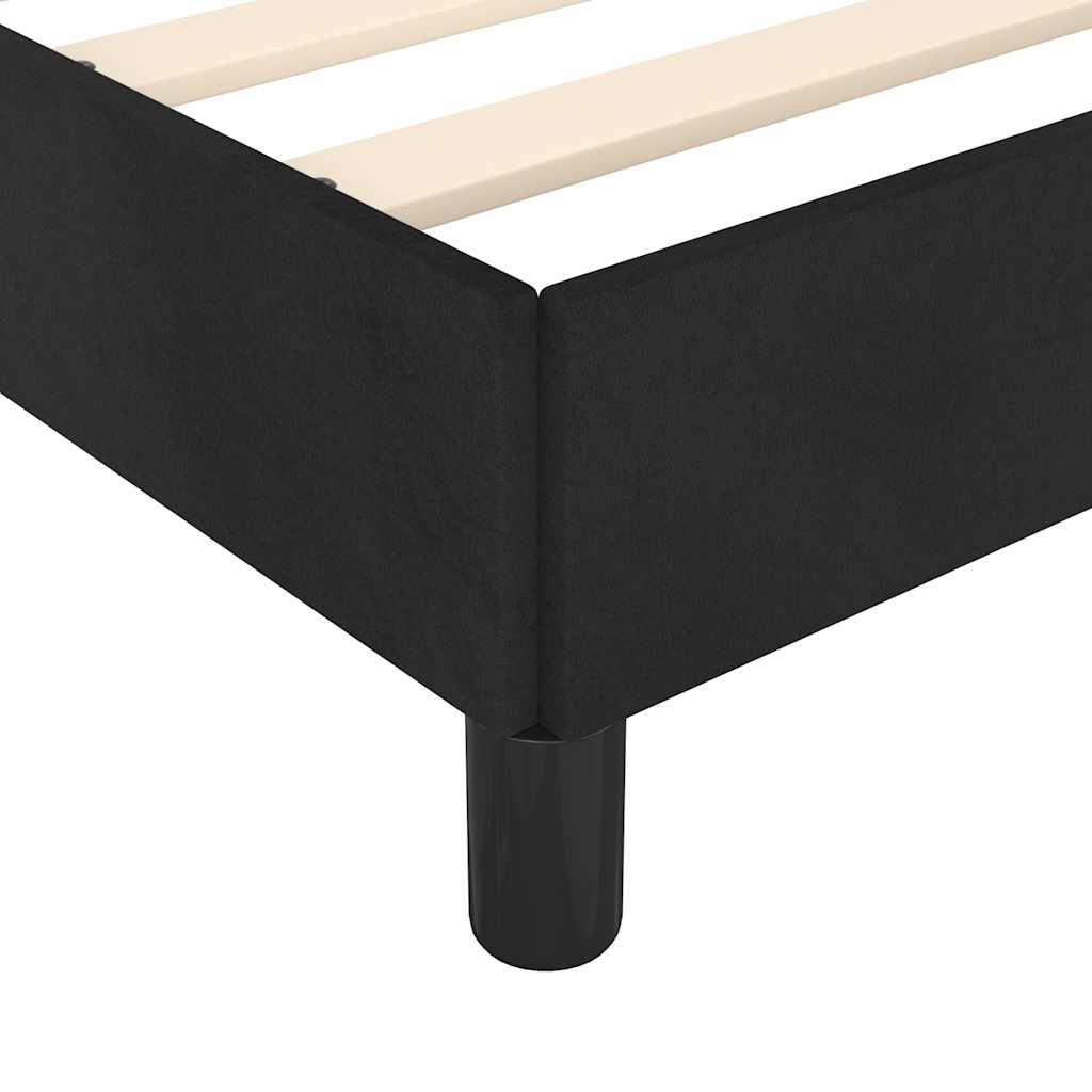 Okvir za krevet bez madraca crni 140 x 190 cm baršunasti