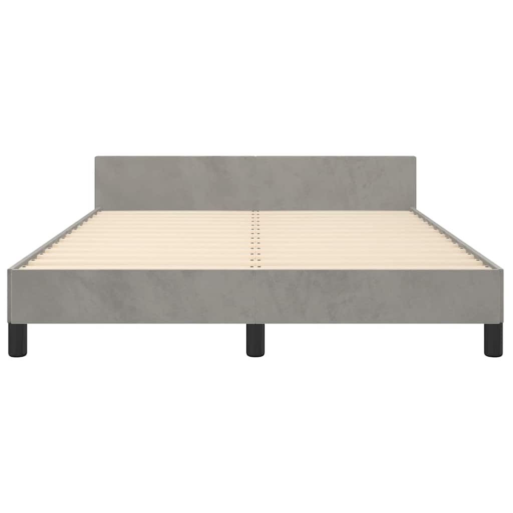 Okvir za krevet bez madraca svjetlosivi 140x200 cm baršunasti