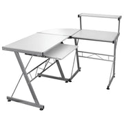 Kutni stol za računalo bijeli 132x112x99 cm konstruirano drvo