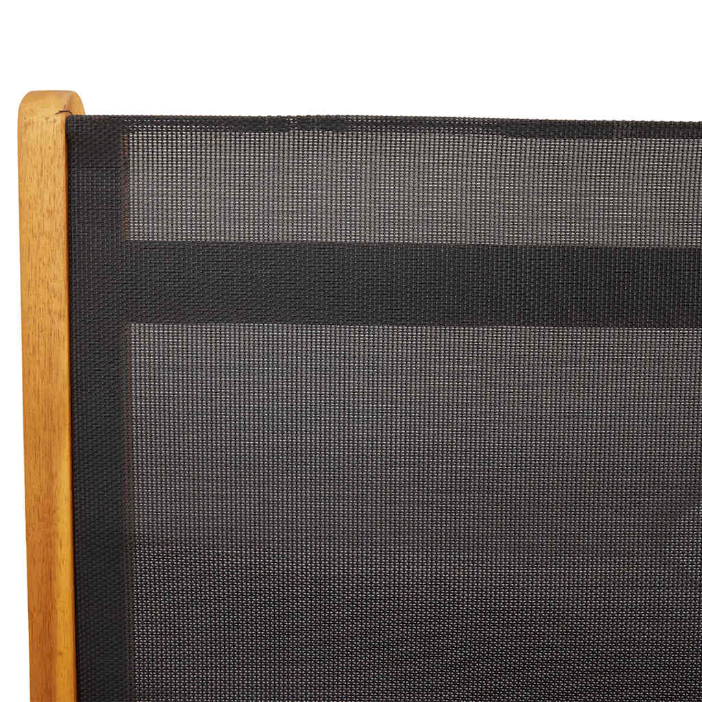 Sklopive vrtne stolice 6 kom masivno bagremovo drvo i tekstilen
