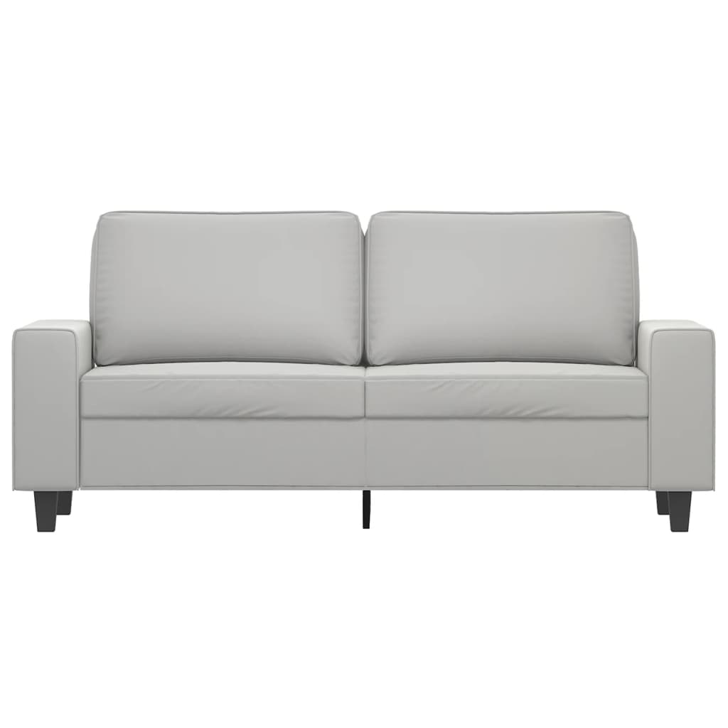Dvosjed svjetlosivi 140 cm od mikrovlakana