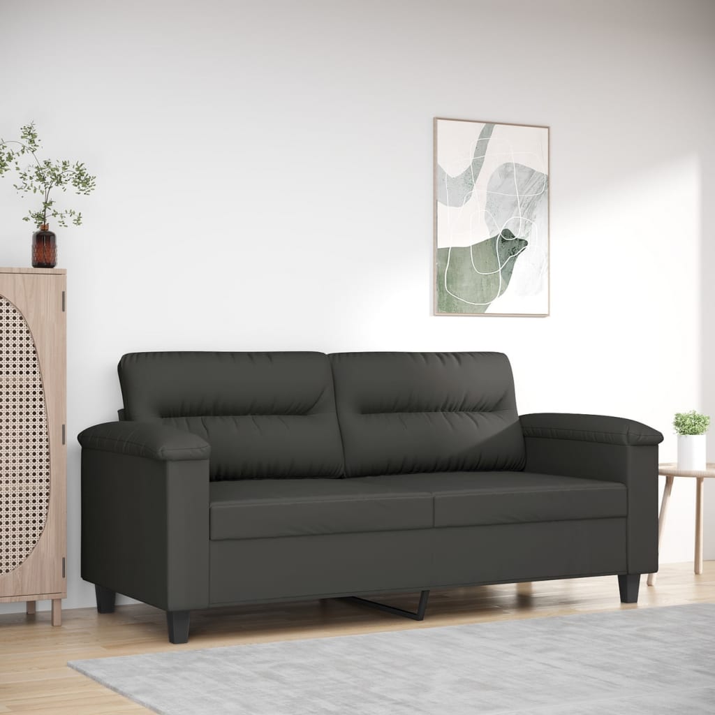 Dvosjed tamnosivi 140 cm od mikrovlakana