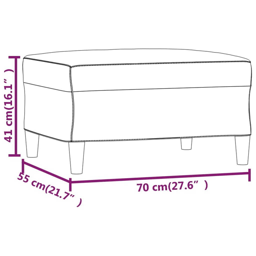 Tabure tamnosivi 70 x 55 x 41 cm od tkanine