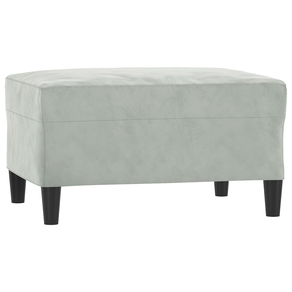 Tabure svjetlosivi 70 x 55 x 41 cm baršunasti