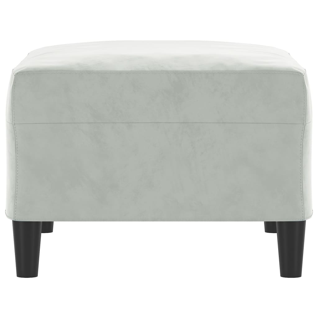 Tabure svjetlosivi 70 x 55 x 41 cm baršunasti