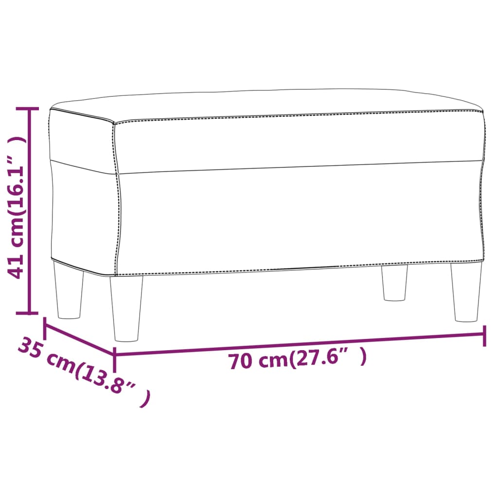 Klupa crna 70x35x41 cm od tkanine