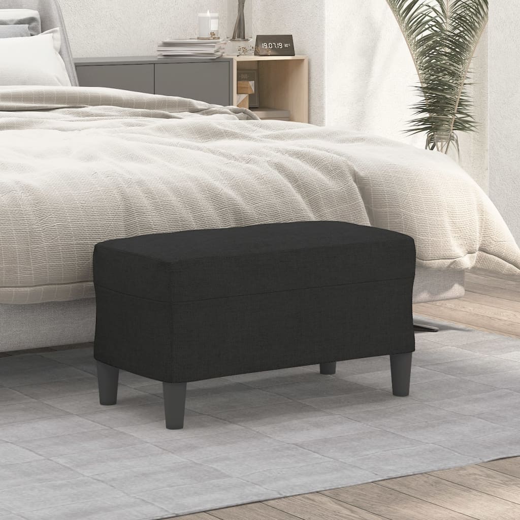 Klupa crna 70x35x41 cm od tkanine