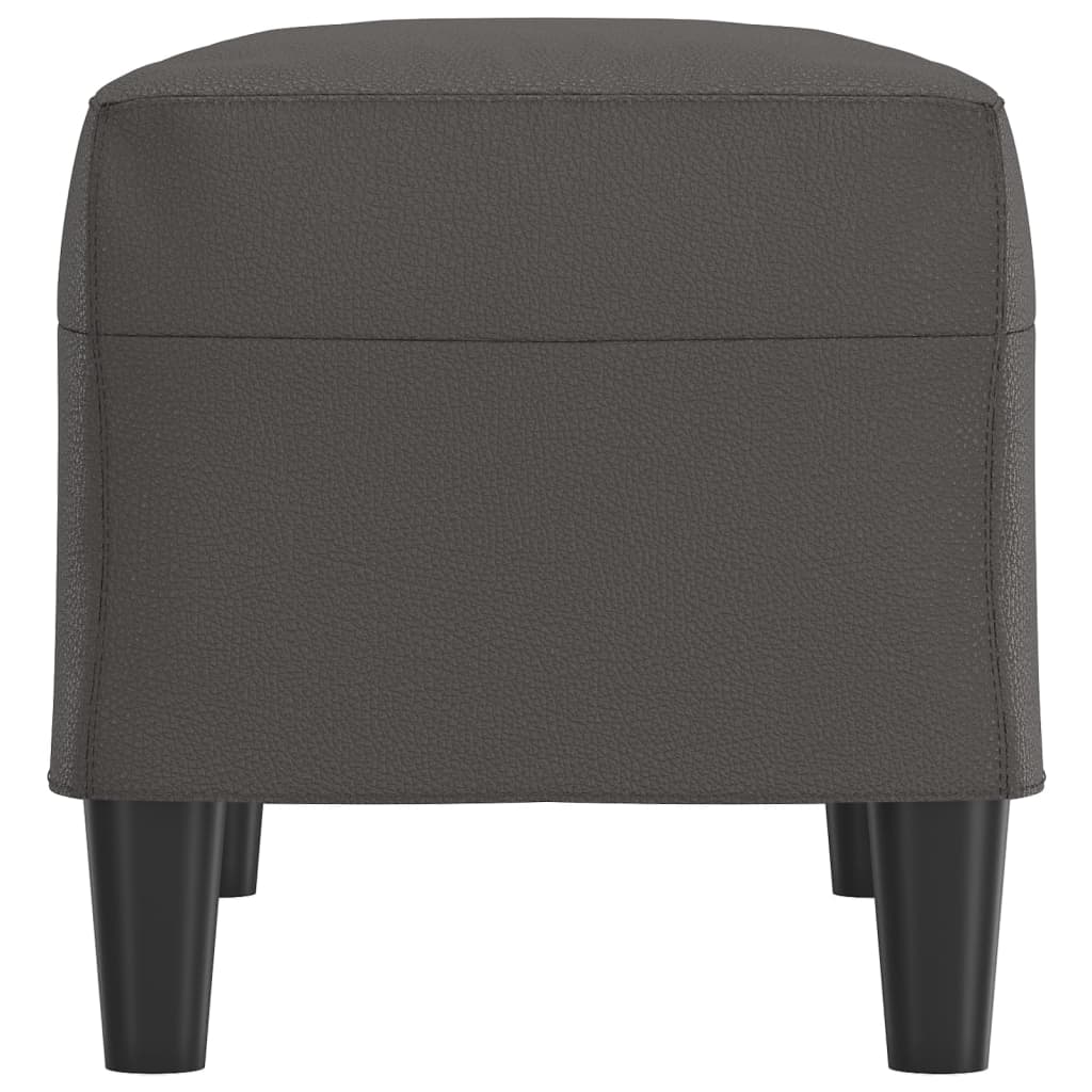 Klupa siva 70 x 35 x 41 cm od umjetne kože