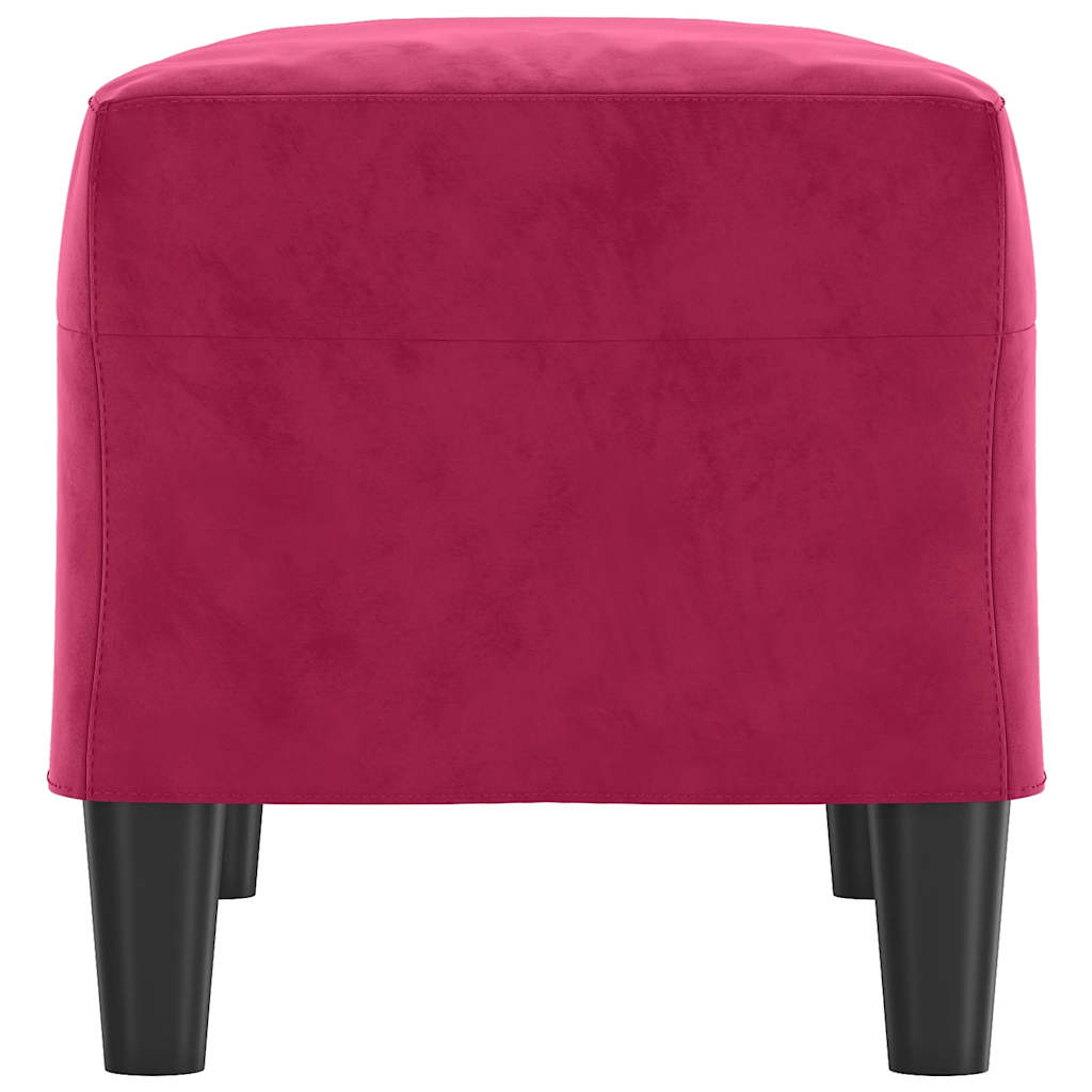 Klupa crvena boja vina 70 x 35 x 41 cm baršunasta