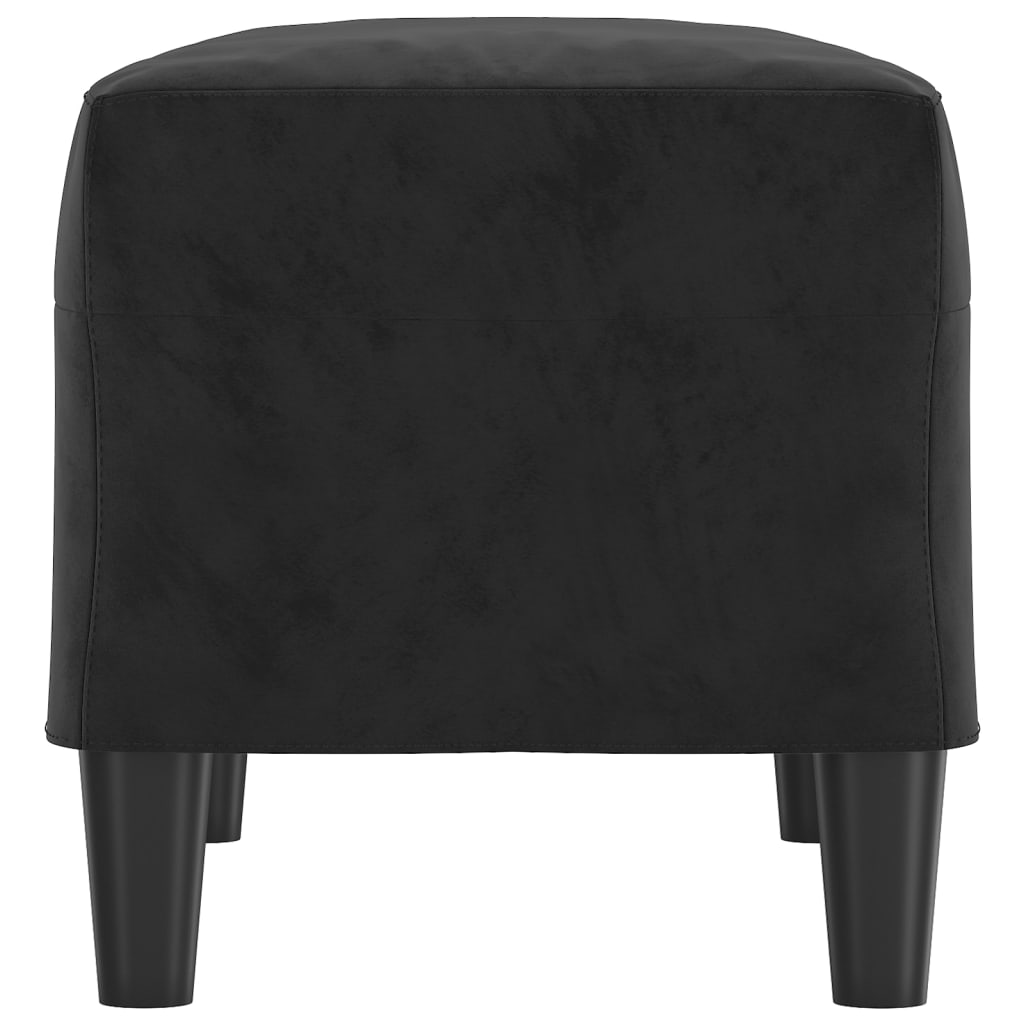 Klupa crna 70 x 35 x 41 cm baršunasta