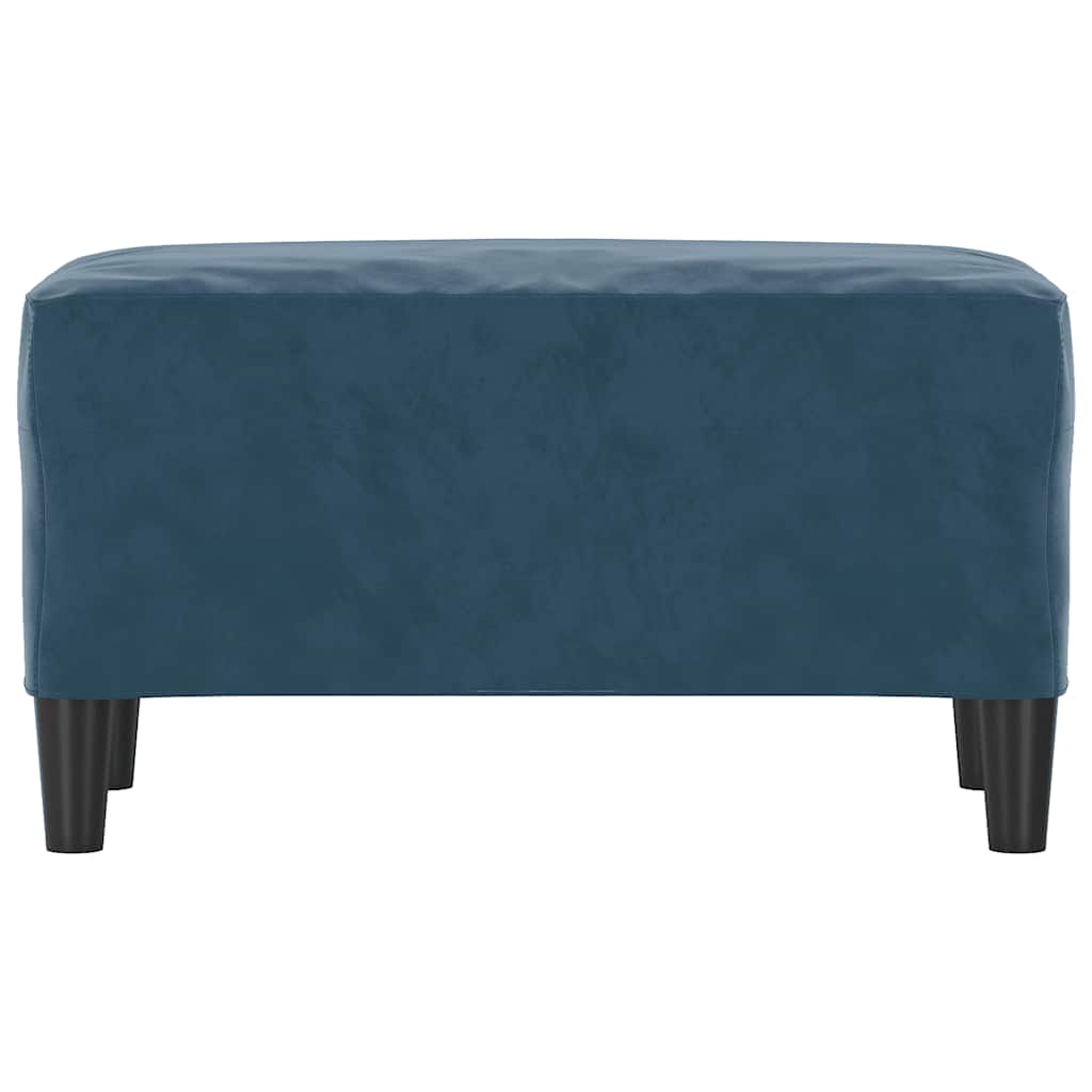 Klupa plava 70 x 35 x 41 cm baršunasta