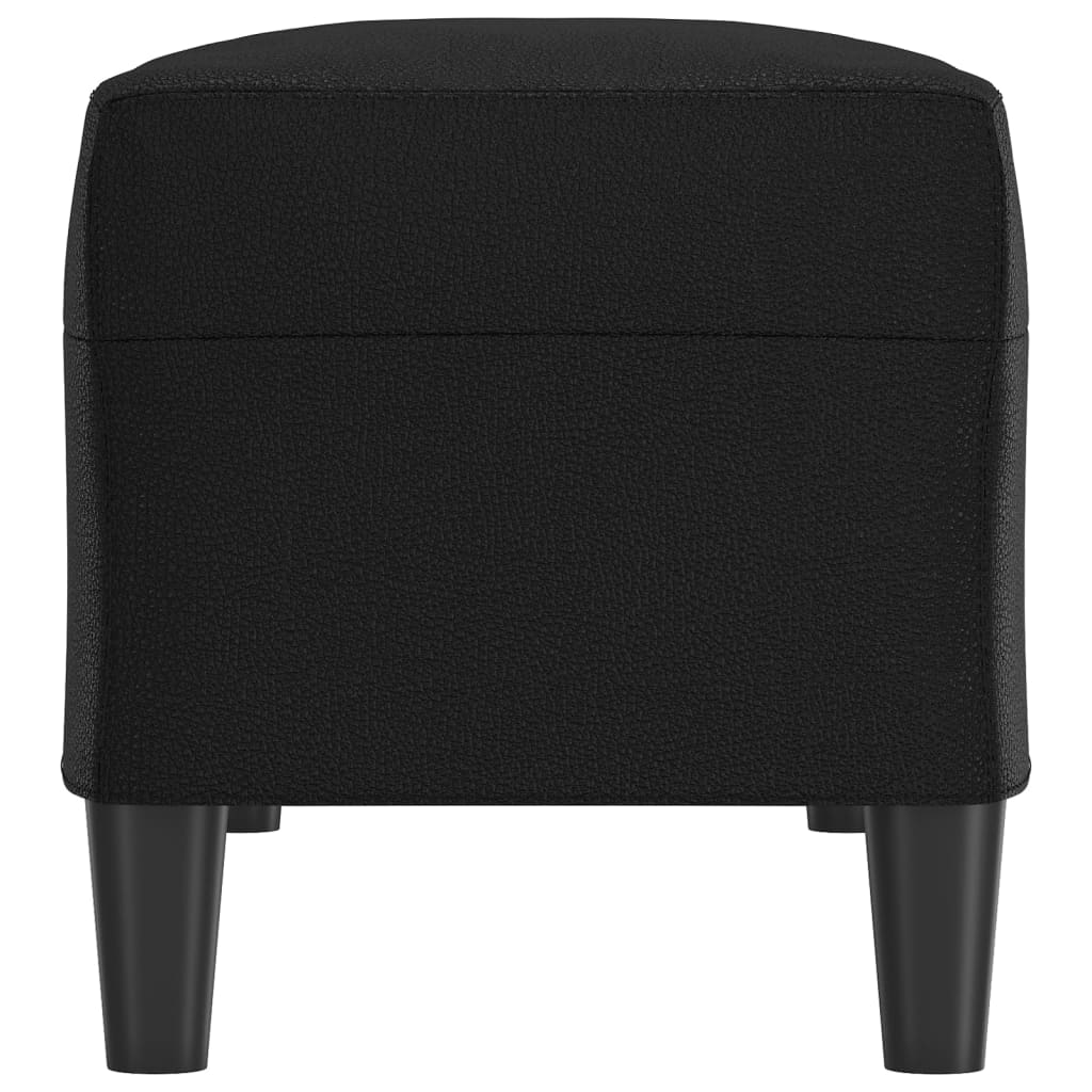 Klupa crna 100 x 35 x 41 cm od umjetne kože