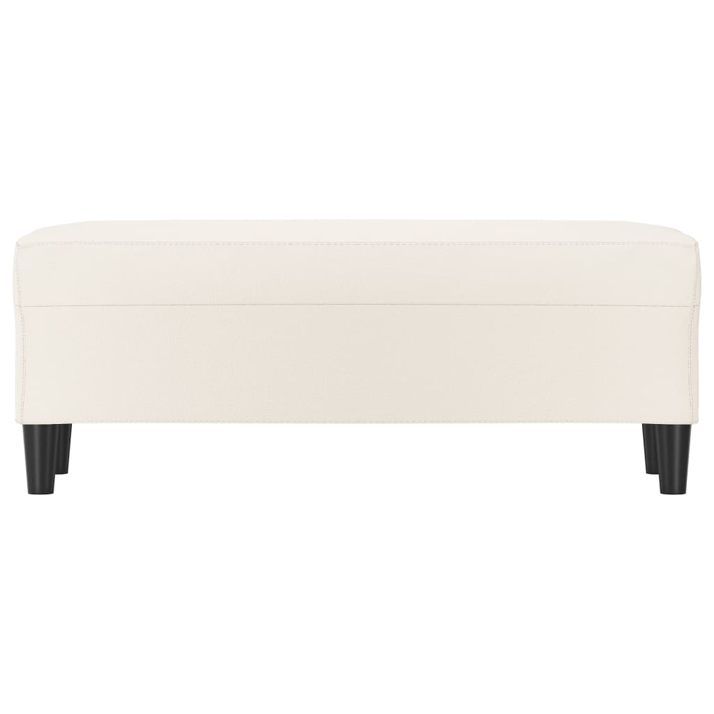 Klupa krem 100 x 35 x 41 cm od umjetne kože