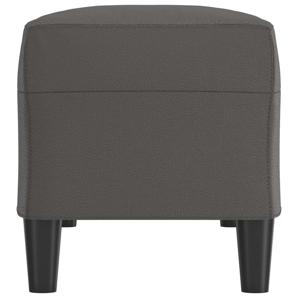 Klupa siva 100 x 35 x 41 cm od umjetne kože