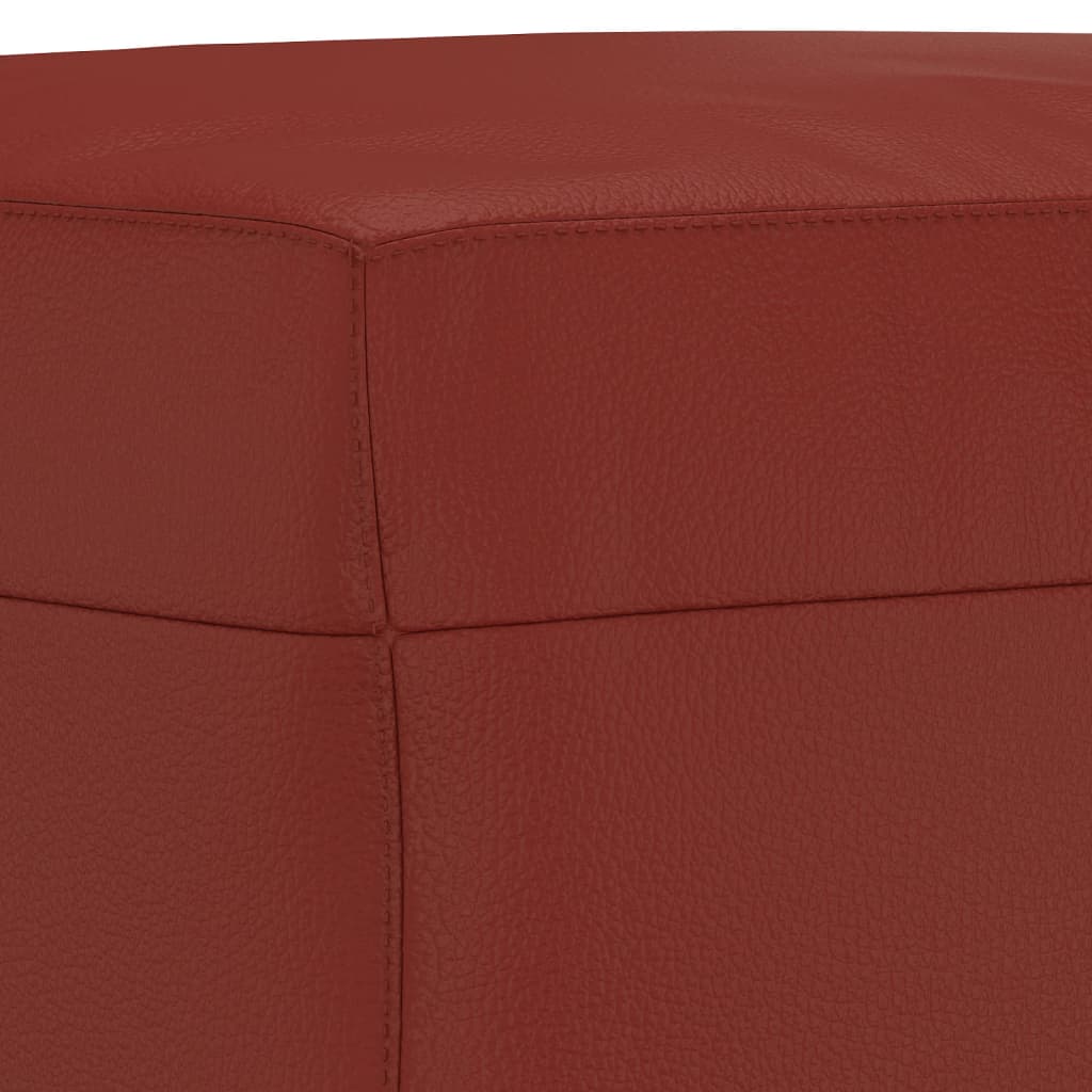 Klupa crvena boja vina 100 x 35 x 41 cm od umjetne kože