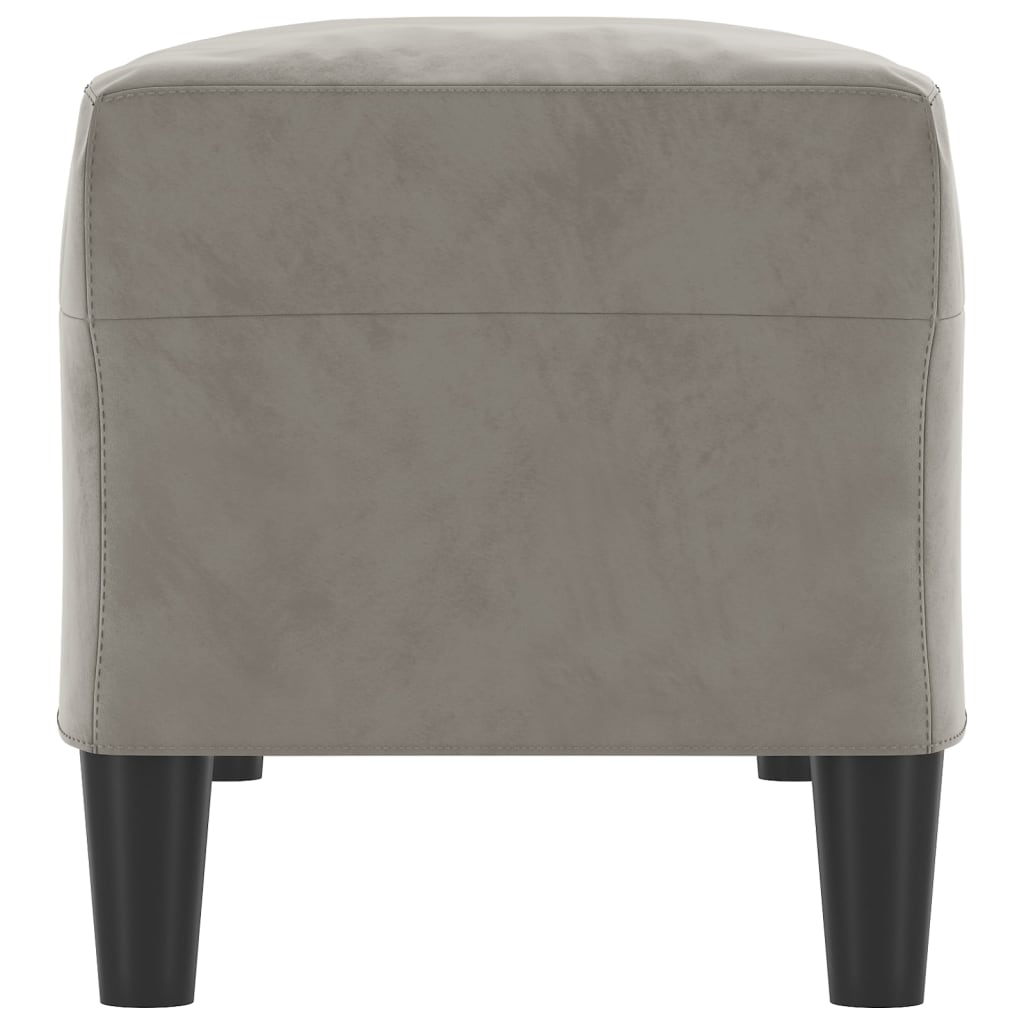 Klupa svjetlosiva 100 x 35 x 41 cm baršunasti