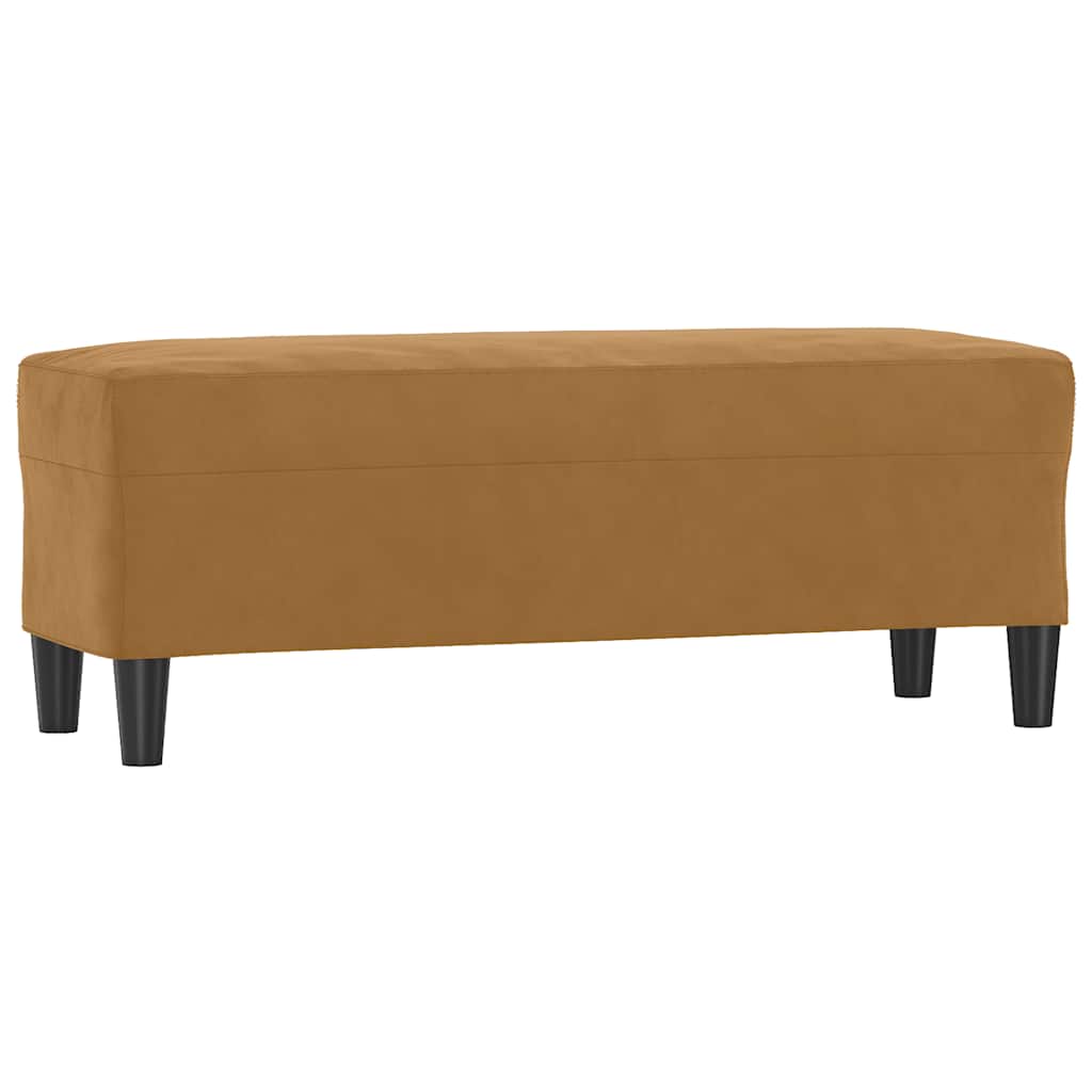 Klupa smeđa 100x35x41 cm baršunasta