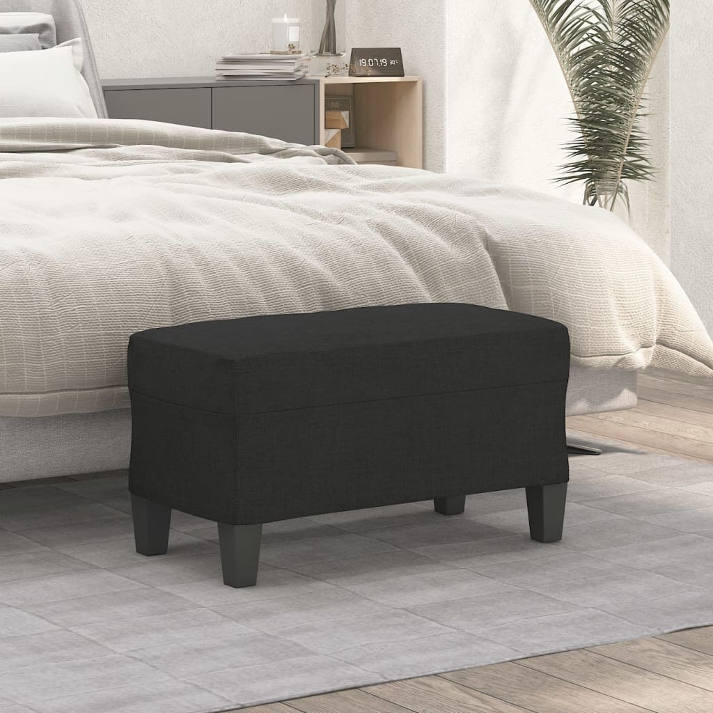 Klupa crna 70x35x41 cm od tkanine