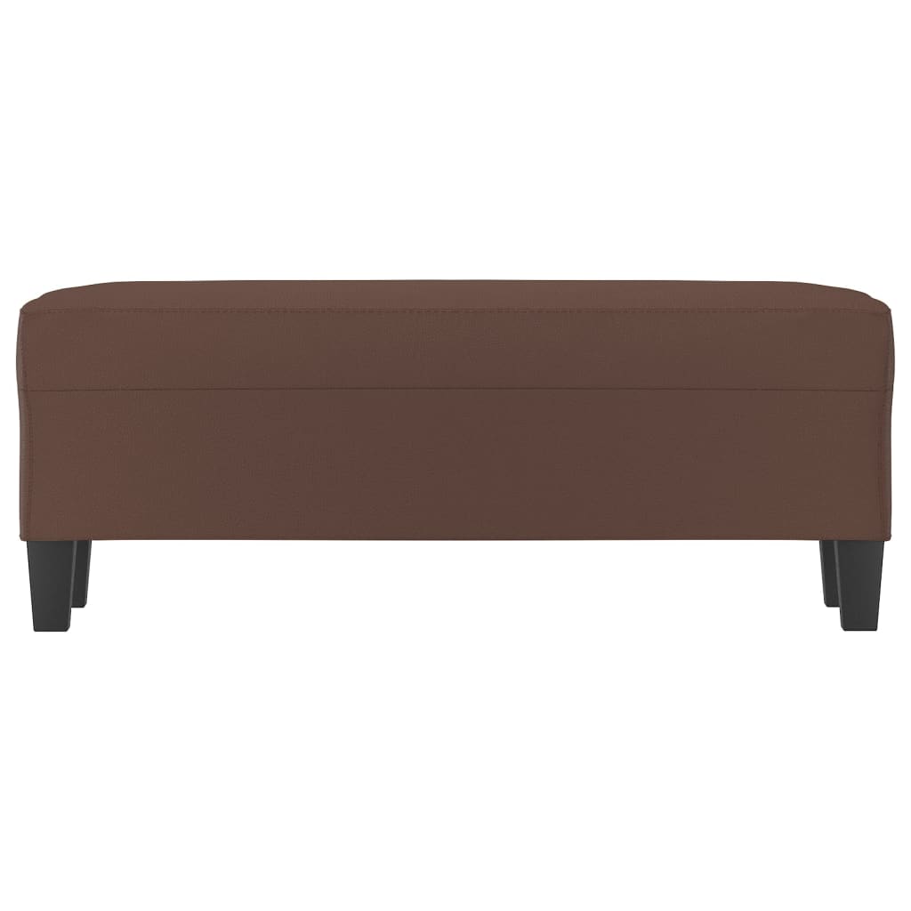 Klupa smeđa 100 x 35 x 41 cm od umjetne kože