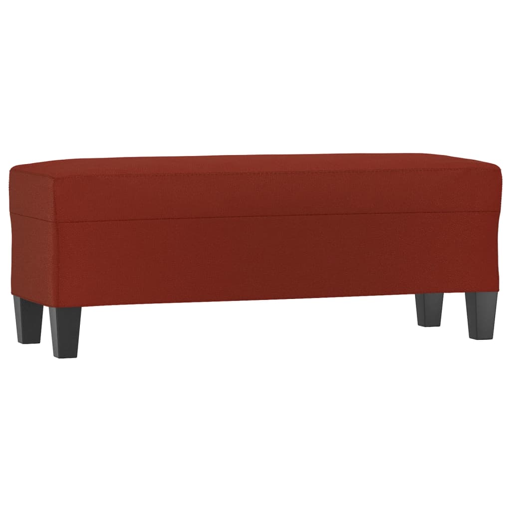 Klupa crvena boja vina 100 x 35 x 41 cm od umjetne kože