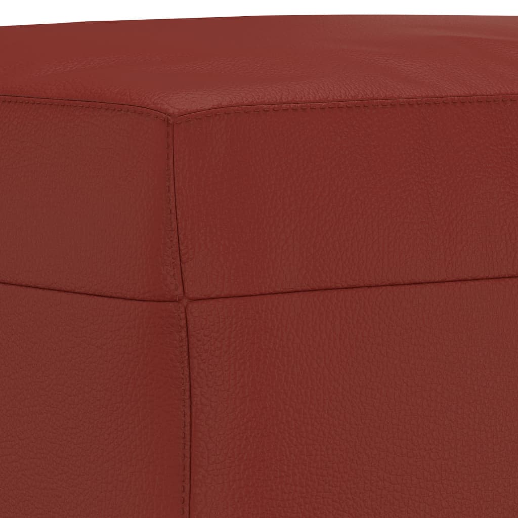 Klupa crvena boja vina 100 x 35 x 41 cm od umjetne kože
