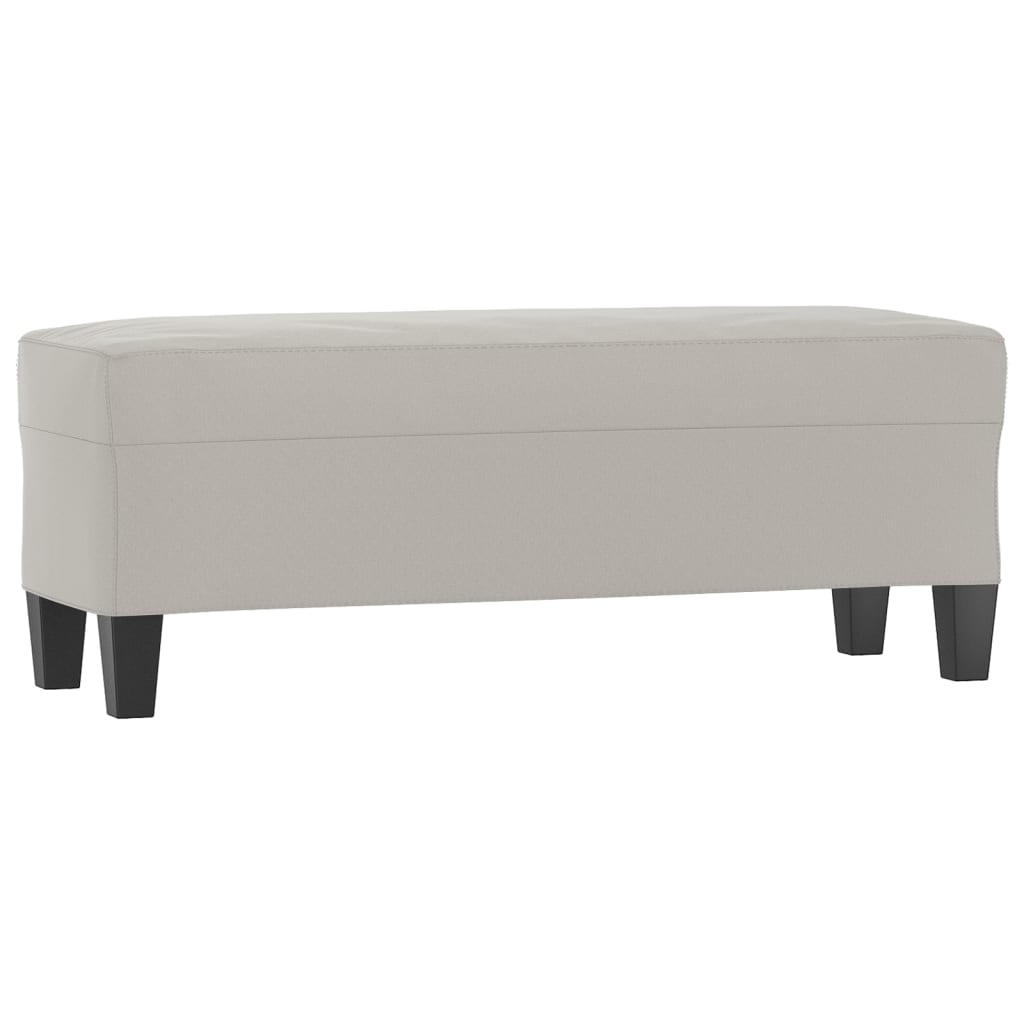 Klupa svjetlosiva 100 x 35 x 41 cm od mikrovlakana
