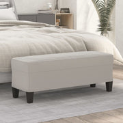 Klupa svjetlosiva 100 x 35 x 41 cm od mikrovlakana