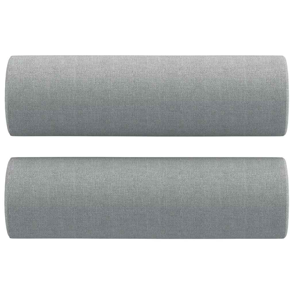 Ukrasni jastuci 2 kom svjetlosivi Ø 15 x 50 cm od tkanine