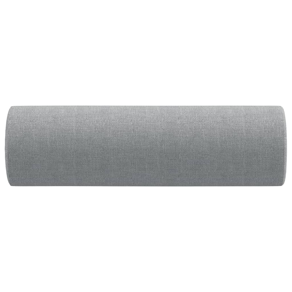 Ukrasni jastuci 2 kom svjetlosivi Ø 15 x 50 cm od tkanine