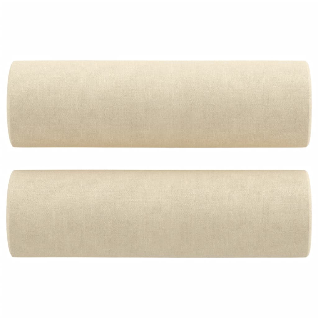 Ukrasni jastuci 2 kom krem Ø 15 x 50 cm od tkanine