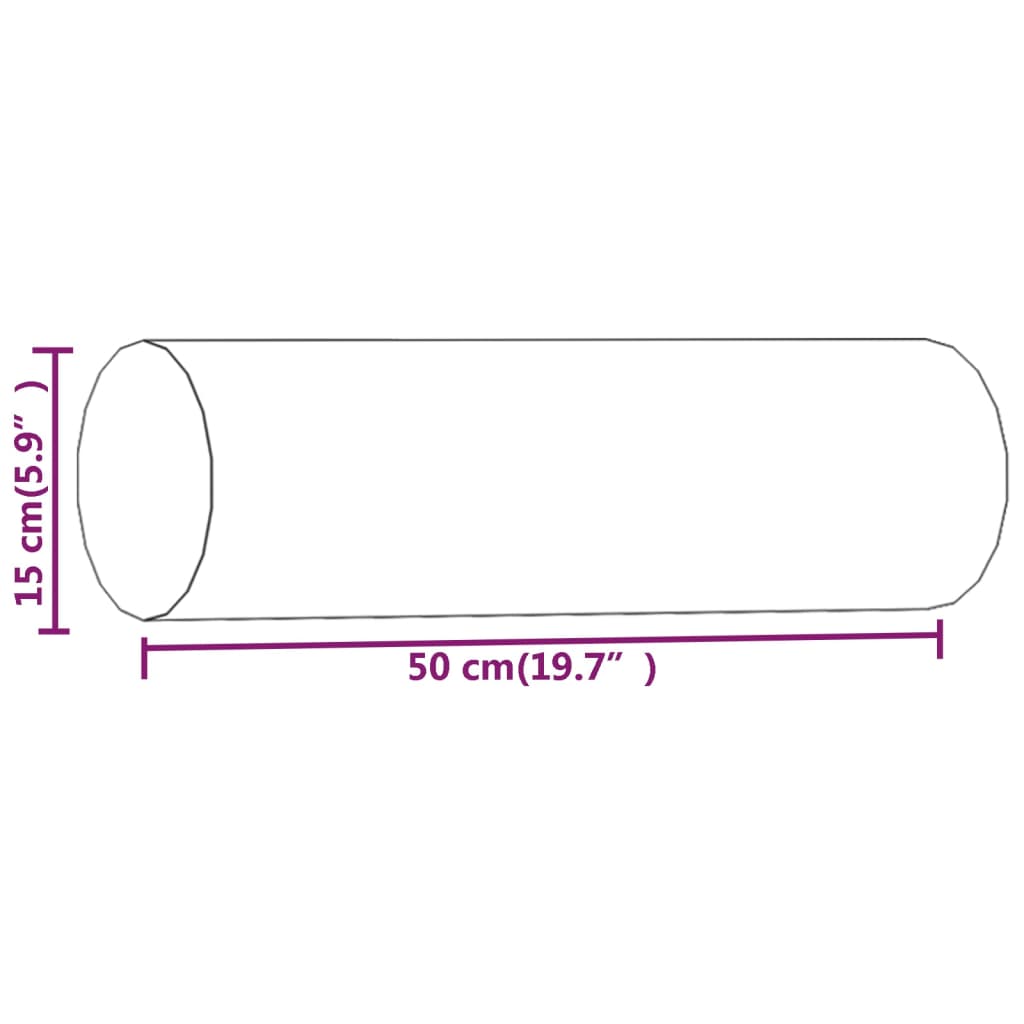 Ukrasni jastuci 2 kom crvena boja vina Ø 15 x 50 cm od tkanine
