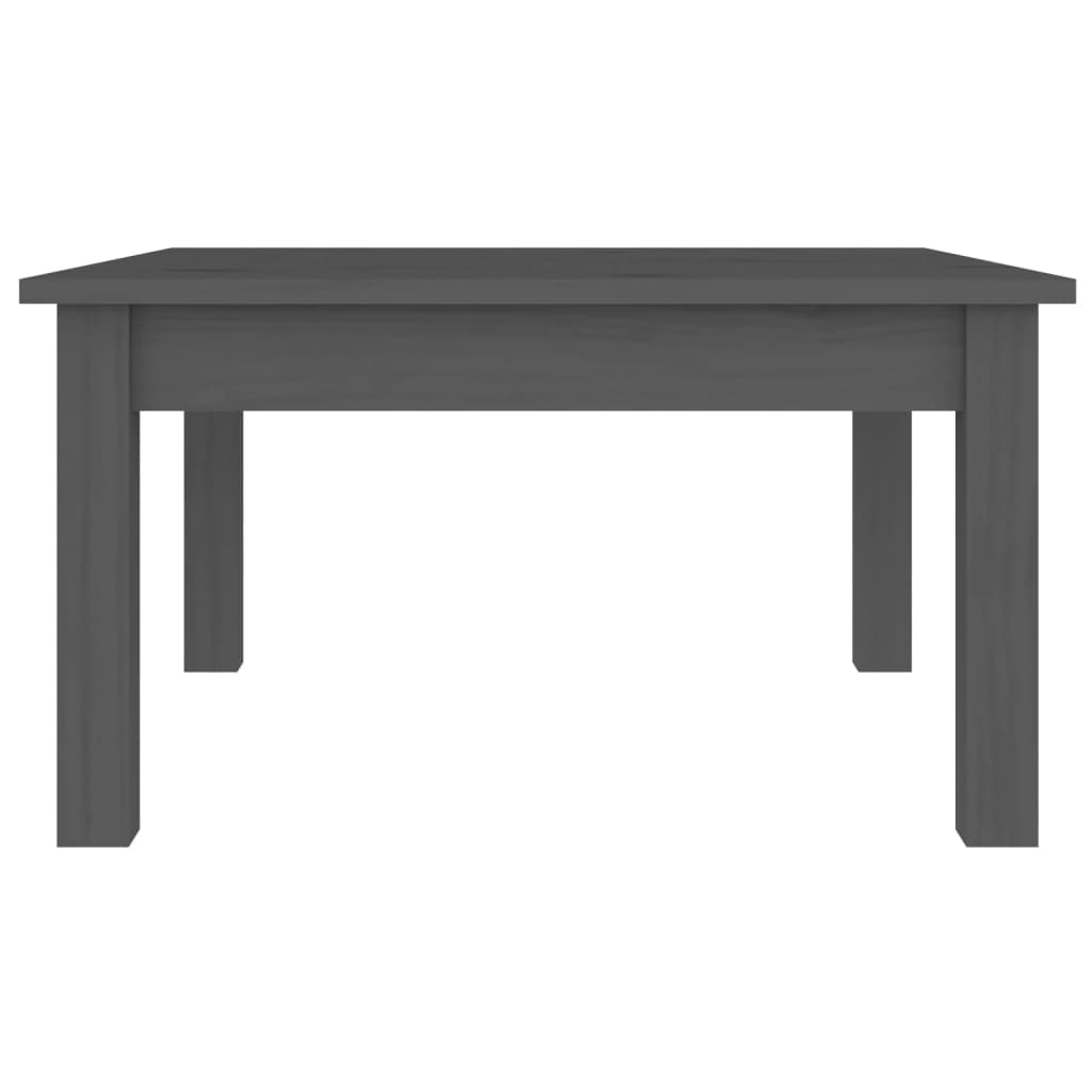 Stolić za kavu sivi 55x55x30 cm od masivne borovine