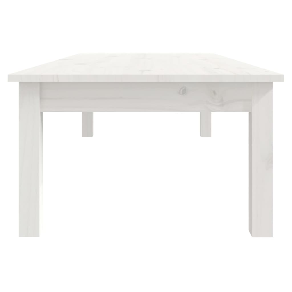 Stolić za kavu bijeli 110x50x30 cm od masivne borovine