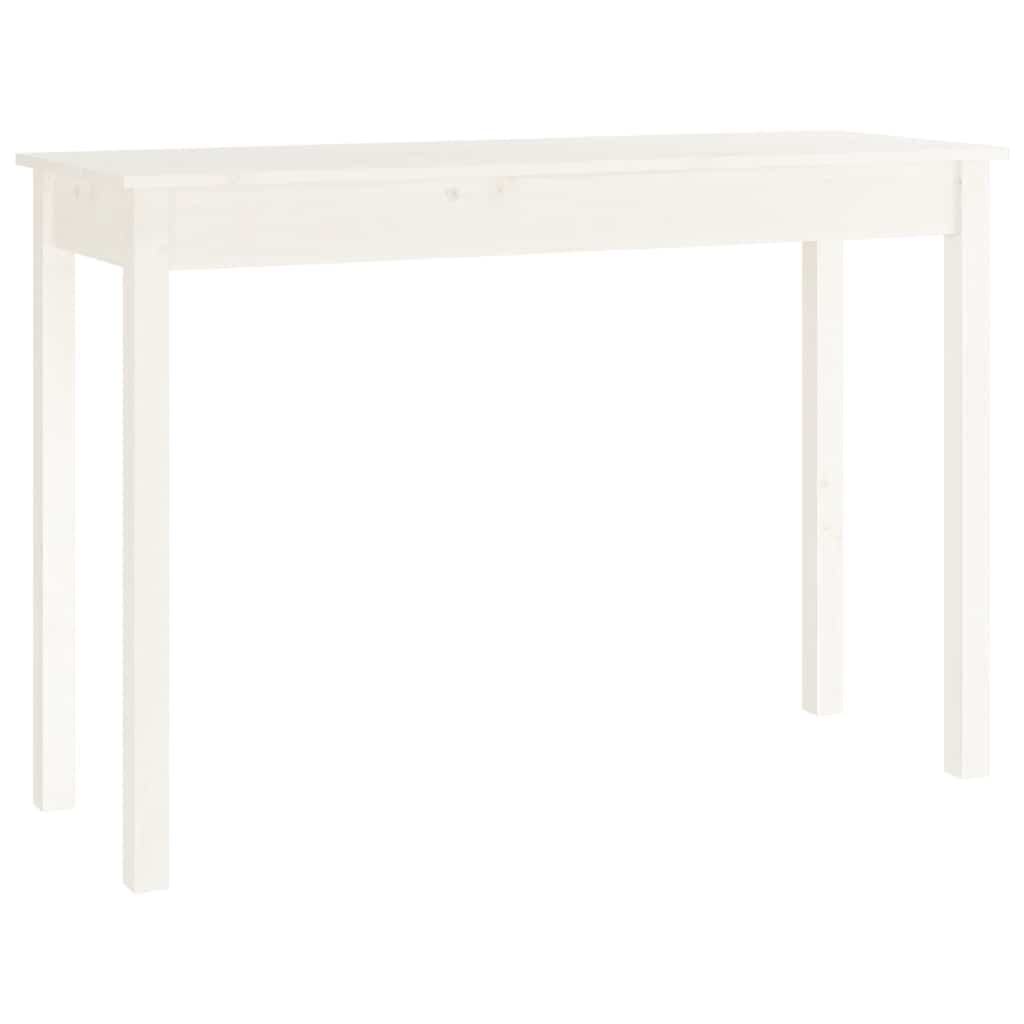 Konzolni stol bijeli 110 x 40 x 75 cm od masivne borovine
