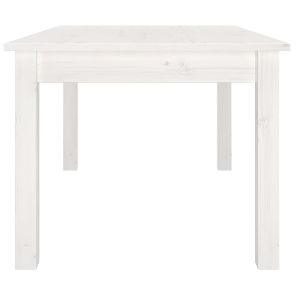 Stolić za kavu bijeli 80x50x40 cm od masivne borovine