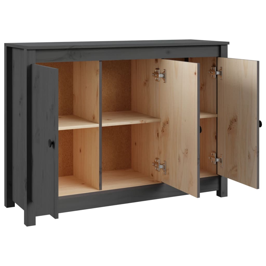 Komoda sivi 100 x 35 x 74 cm od masivne borovine