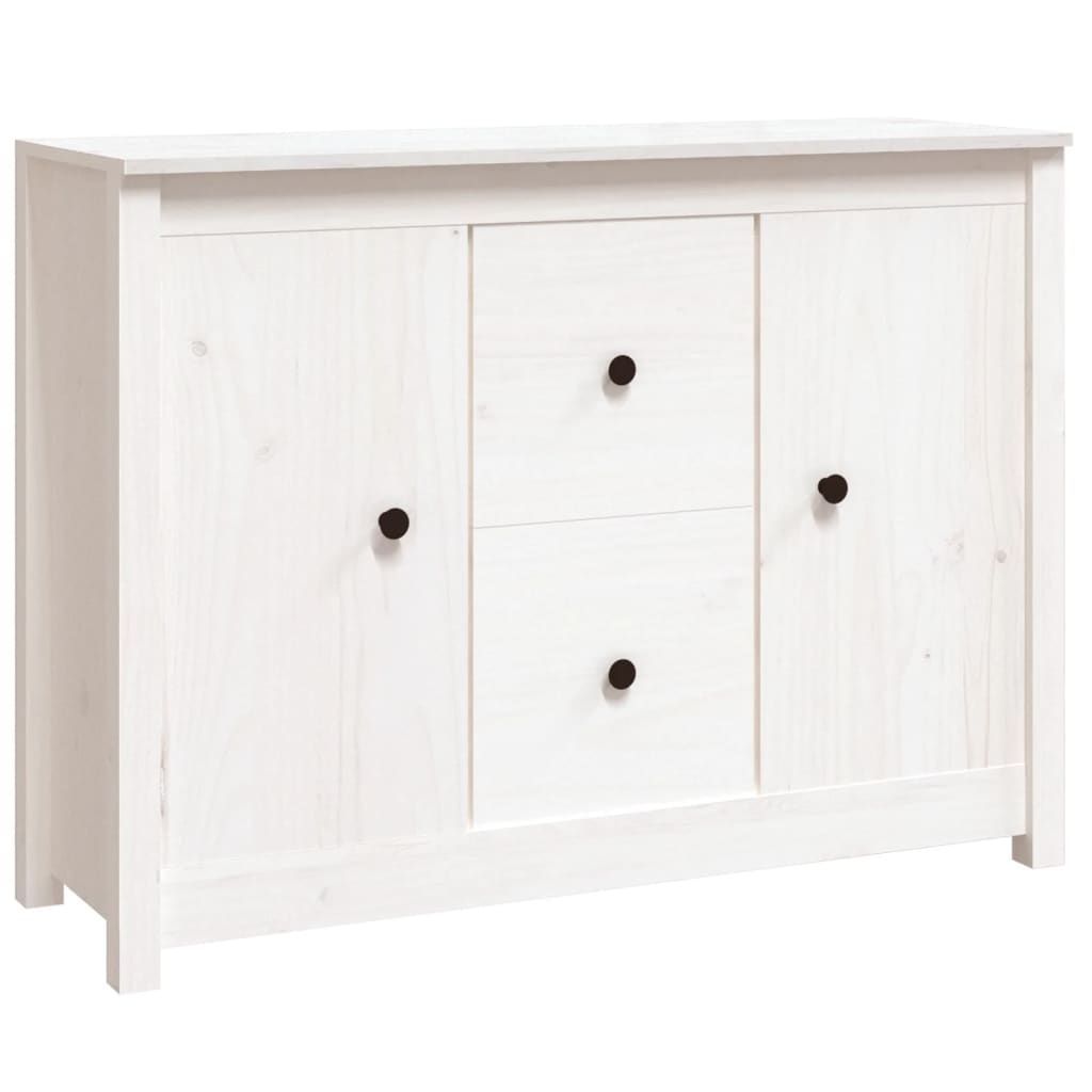Komoda bijela 100 x 35 x 74 cm od masivne borovine