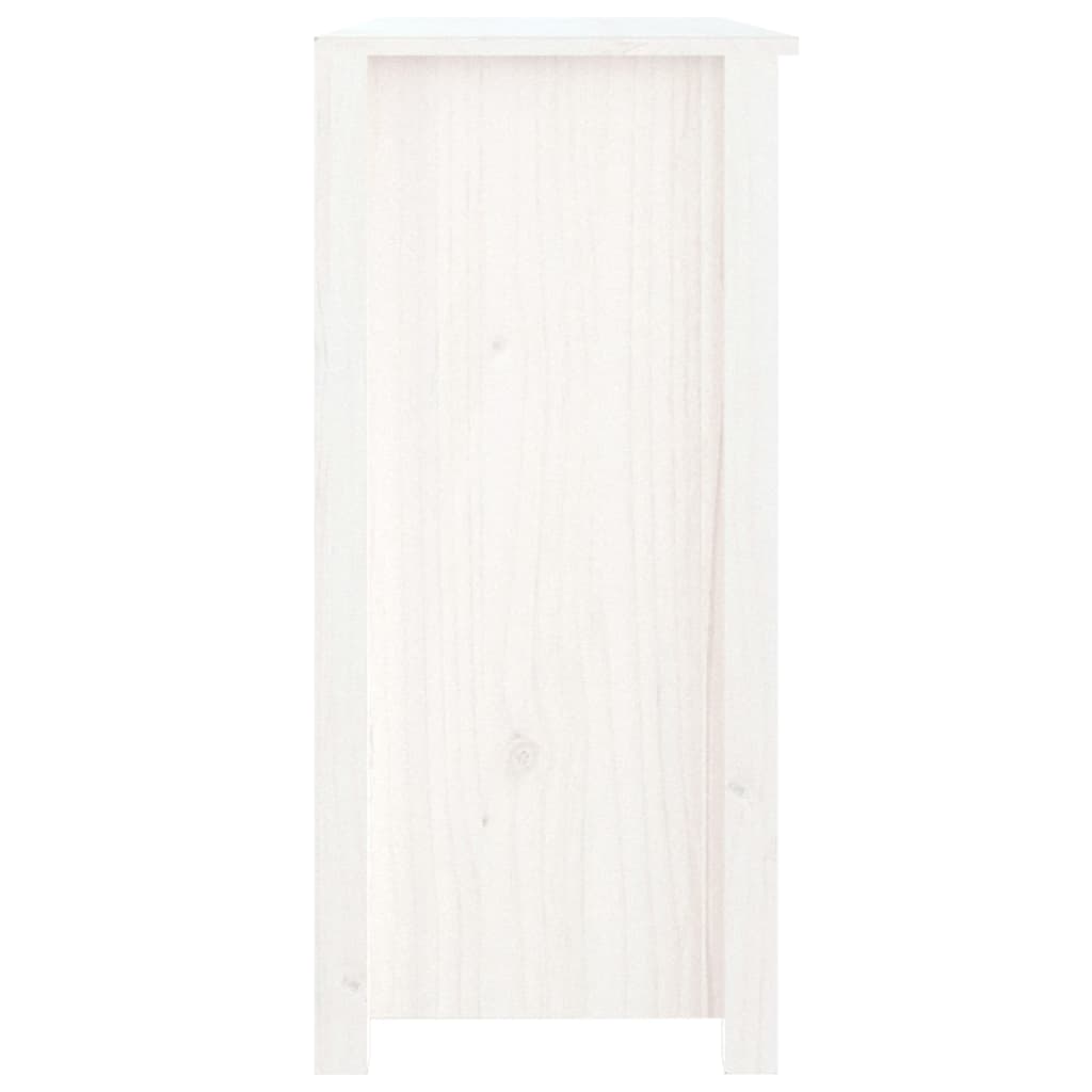 Komoda bijela 100 x 35 x 74 cm od masivne borovine