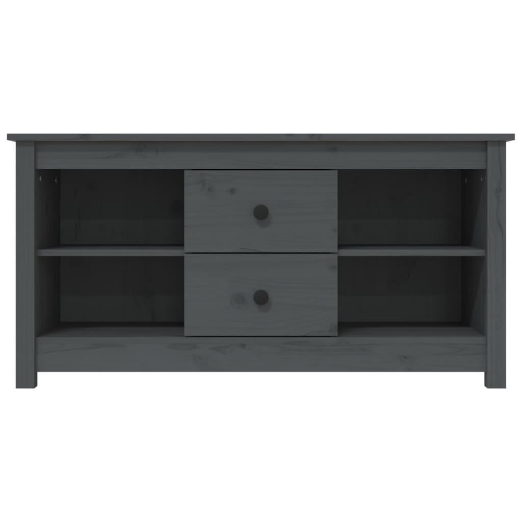 TV ormarić sivi 103 x 36,5 x 52 cm od masivne borovine