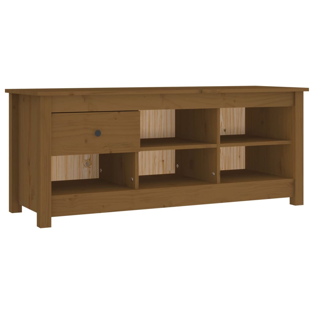 Ormarić za cipele boja meda 110x38x45,5 cm od masivne borovine