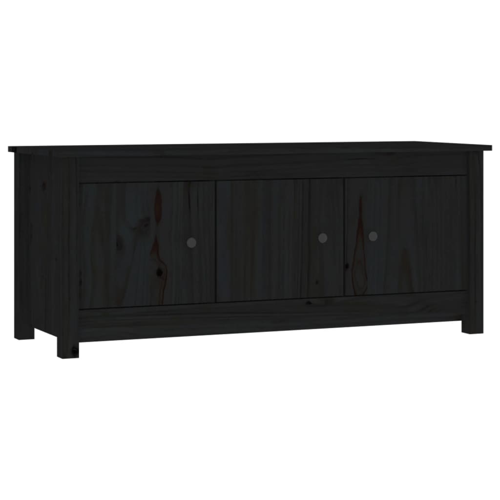 Ormarić za cipele crni 110 x 38 x 45,5 cm od masivne borovine