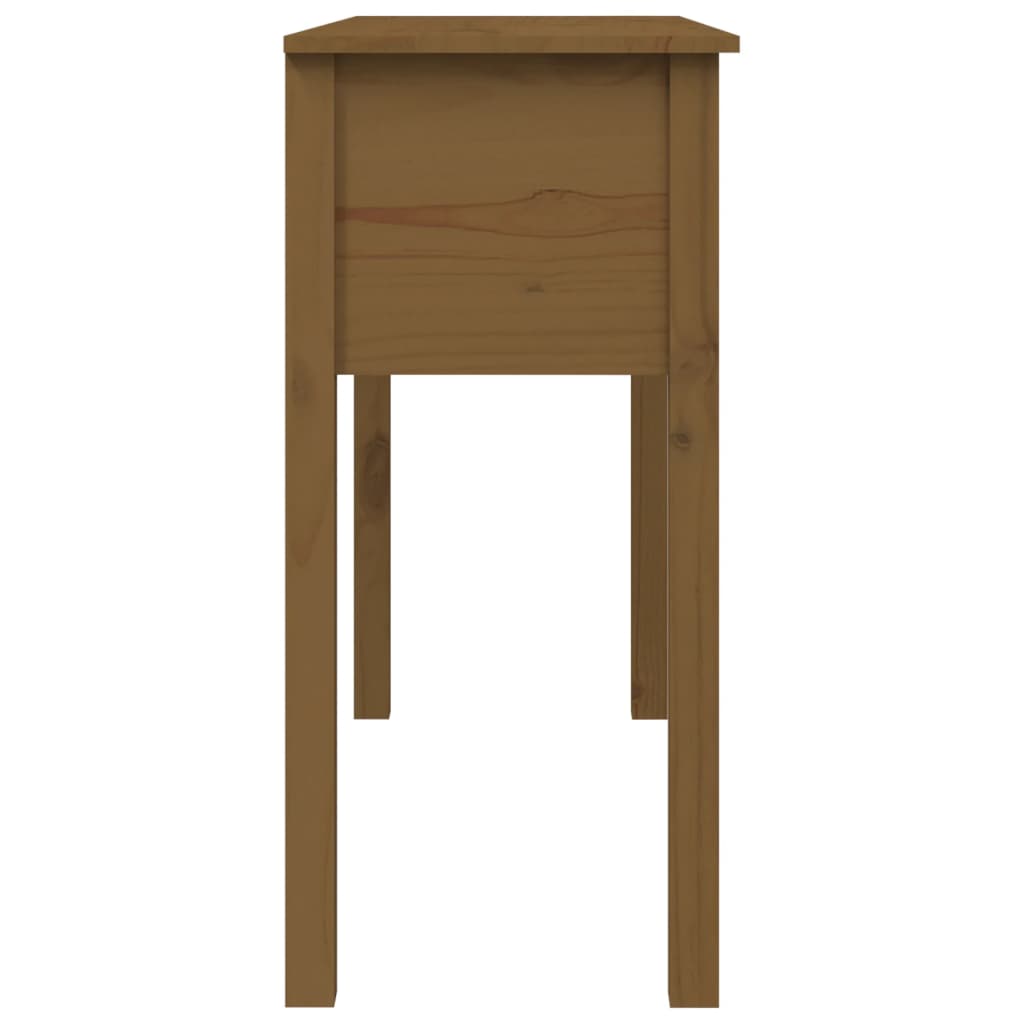 Konzolni stol boja meda 100x35x75 cm od masivne borovine