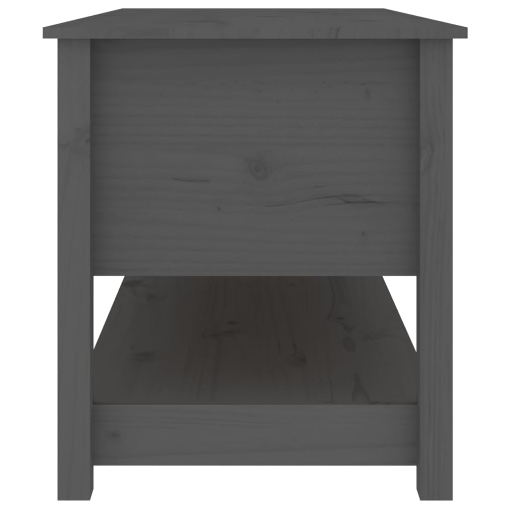 Stolić za kavu sivi 102x49x55 cm od masivne borovine